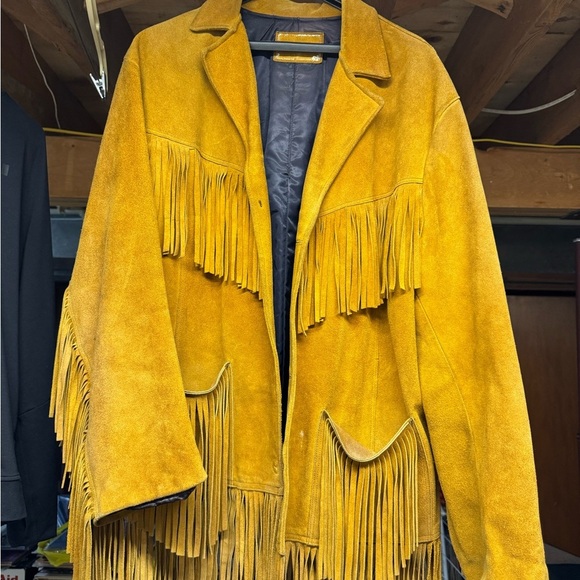 Fringed Suede Jacket in Tan - Picture 10 of 11